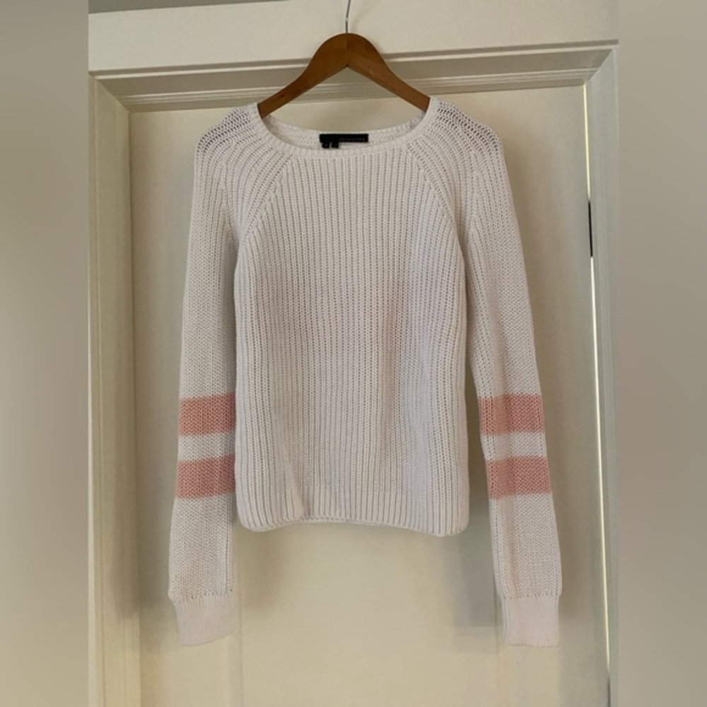 360 Sweater Pink Stripe Knit Sweater M